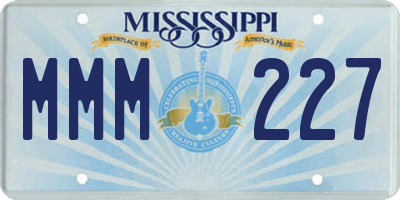 MS license plate MMM227