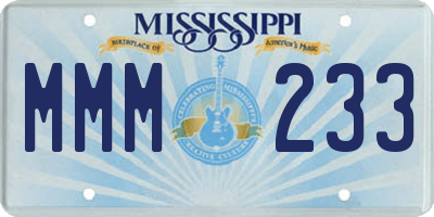 MS license plate MMM233