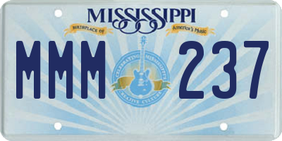 MS license plate MMM237