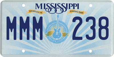 MS license plate MMM238