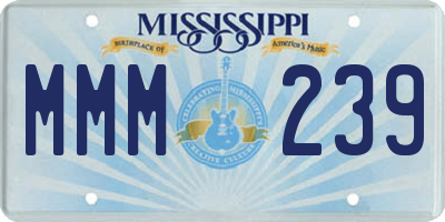 MS license plate MMM239