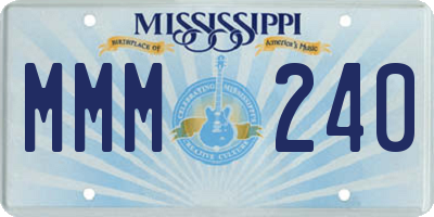 MS license plate MMM240