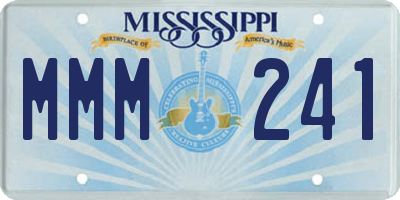 MS license plate MMM241