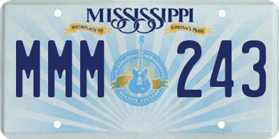MS license plate MMM243