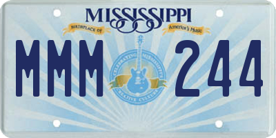 MS license plate MMM244