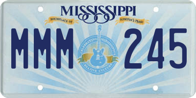 MS license plate MMM245