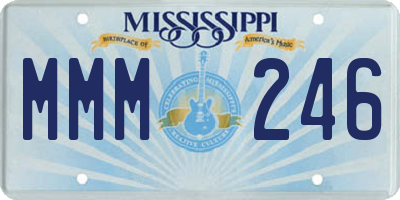 MS license plate MMM246