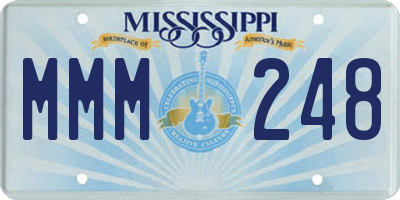 MS license plate MMM248