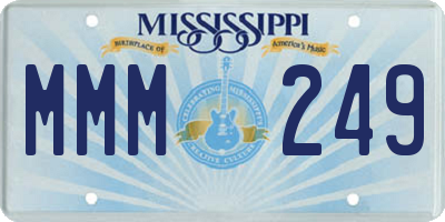 MS license plate MMM249