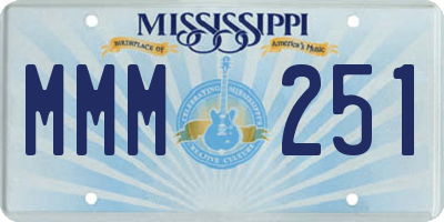 MS license plate MMM251