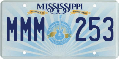 MS license plate MMM253