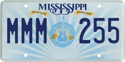 MS license plate MMM255