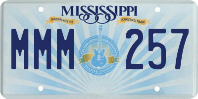 MS license plate MMM257