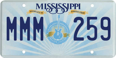 MS license plate MMM259