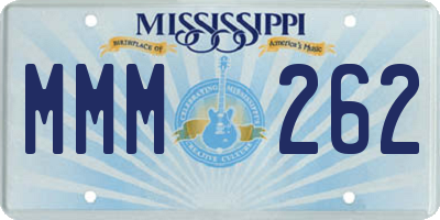 MS license plate MMM262