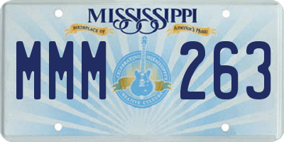MS license plate MMM263