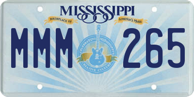 MS license plate MMM265