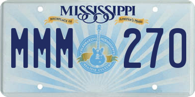 MS license plate MMM270