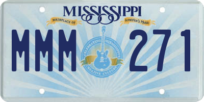 MS license plate MMM271