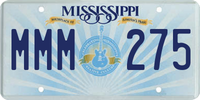 MS license plate MMM275