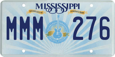MS license plate MMM276