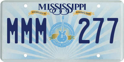 MS license plate MMM277