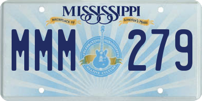 MS license plate MMM279