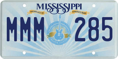 MS license plate MMM285