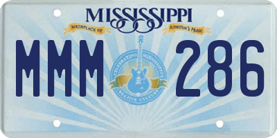 MS license plate MMM286