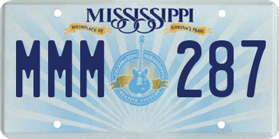 MS license plate MMM287