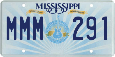 MS license plate MMM291