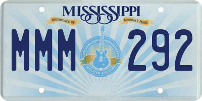 MS license plate MMM292