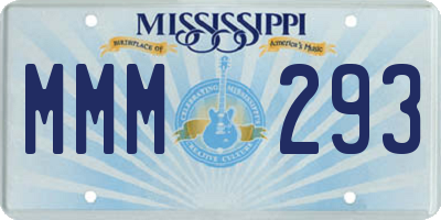 MS license plate MMM293