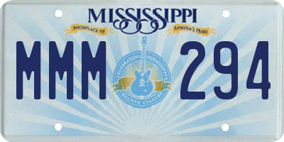 MS license plate MMM294