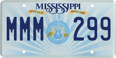 MS license plate MMM299