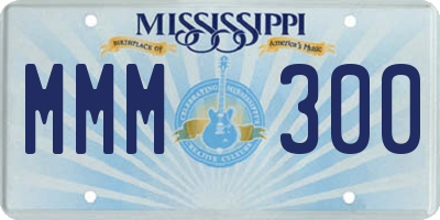 MS license plate MMM300