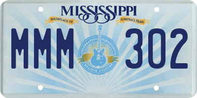 MS license plate MMM302