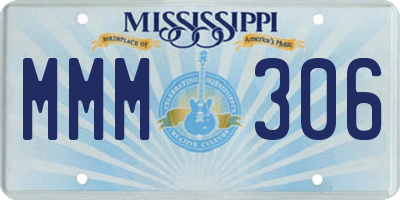 MS license plate MMM306