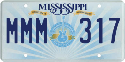 MS license plate MMM317