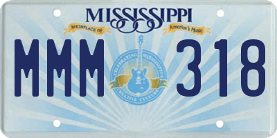 MS license plate MMM318