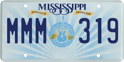 MS license plate MMM319
