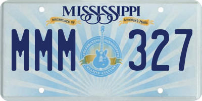 MS license plate MMM327