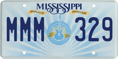 MS license plate MMM329