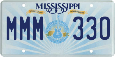 MS license plate MMM330