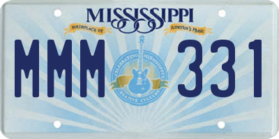 MS license plate MMM331