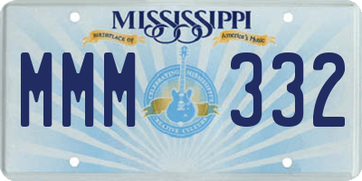 MS license plate MMM332