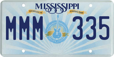 MS license plate MMM335