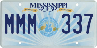 MS license plate MMM337