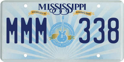 MS license plate MMM338