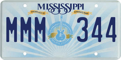 MS license plate MMM344